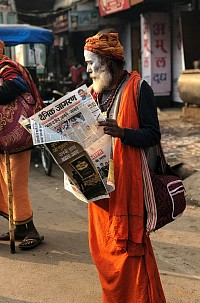 Reading the paper, finding out what's happening